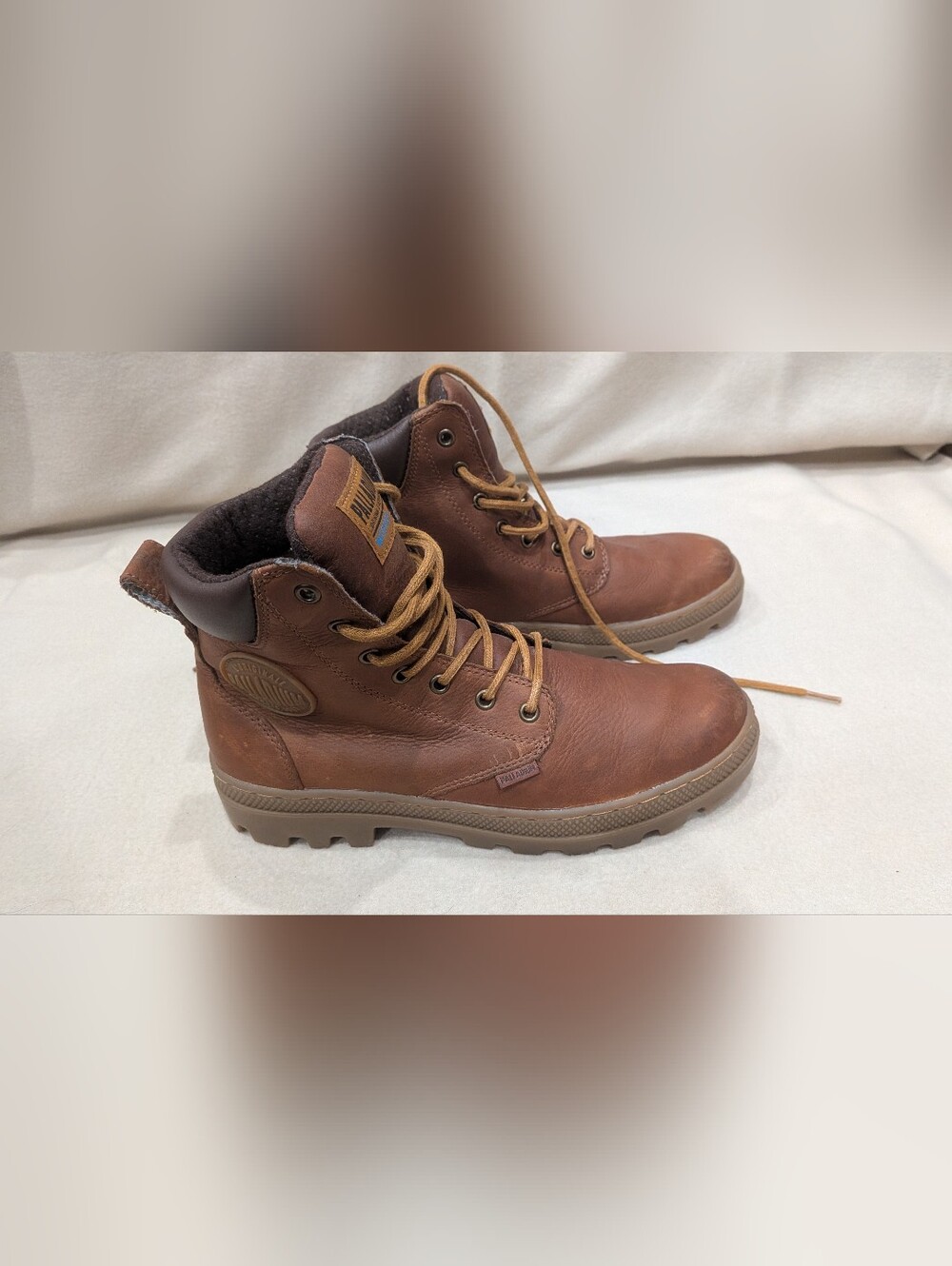 Palladium Men’s Brown Leather Lace-Up Boots - Picture 10 of 12